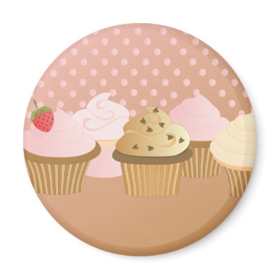 designer cupcakes refrigerator magnet by candystore