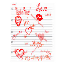 Designs By Gina Love Doodles Postcard postcards
