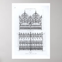 Designs for cast-iron railings, from 'Macfarlane's Posters