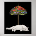 Desk Lamp Suntan Cat Poster posters