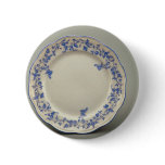 Dessert plate with colorful flower designs buttons