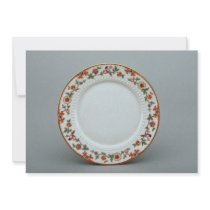 Dessert plate with colourful flower designs personalised announcement