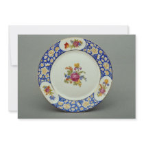 Dessert plate with colourful flower designs personalised announcements
