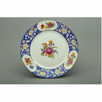 Dessert plate with colourful flower designs cut outs