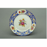 Dessert plate with colourful flower designs photo sculptures