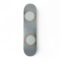 Dessert plate with colourful flower designs custom skateboard