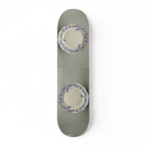 Dessert plate with colourful flower designs custom skate board