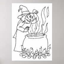 Dessin � colorier pour Halloween - Posters
