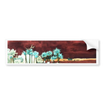 Destin Florida abstract beach FL art gifts prints Bumper Stickers