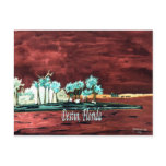 Destin Florida abstract beach FL art gifts prints Post Card