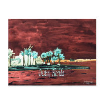 Destin Florida abstract beach FL art gifts prints Post Card