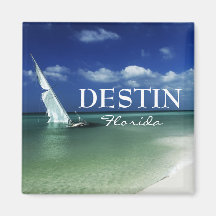 Destin Florida beached sailboat Refrigerator Magnets