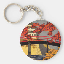 Destination: Japan Travel Poster Key Chain