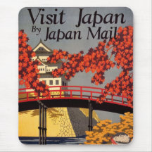 Destination: Japan Travel Poster Mouse Pad