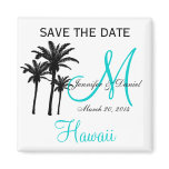Destination Wedding Monogram Save the Date Magnets