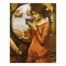 Destiny by JW Waterhouse, Vintage Victorian Art Personalised Invites