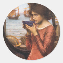 Destiny - John William Waterhouse Round Stickers