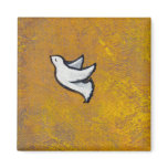 Destiny white dove bird flight pretty painting art magnets