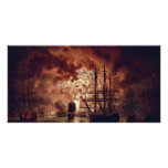Destruction Of The Turkish Fleet At The Battle Of photo cards