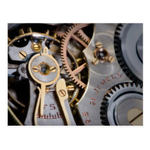 Detail of a pocket watch postcards