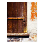 Detail of old wooden window post card