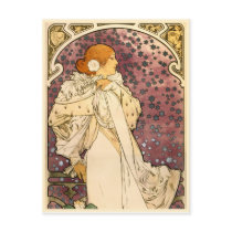 Detail The Lady of the Camellias Art Nouveau Postcards