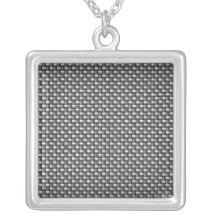 Detailed Carbon Fibre Textured Pendants