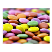 Detailed Photo Of Colourful Chocolate Bonbons Post Card