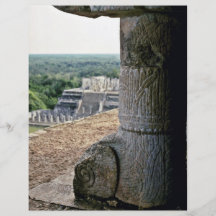 Detailed View Of Top Of El Castillo Full Color Flyer