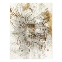 Details from a Study of a Dragon Costume 1517 1518 Postcard