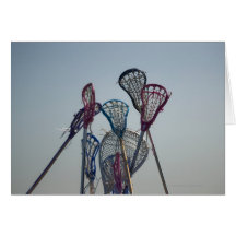 Details of Lacrosse game Greeting Card