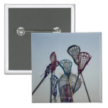Details of Lacrosse game Pinback Button