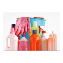 detergent bottles and bucket photograph