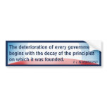 Deterioration of Government (Montesquieu) bumper stickers
