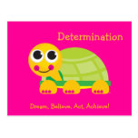 Determination Cute Turtle Post Card