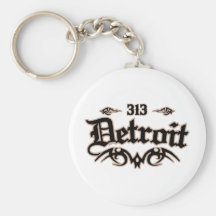 Detroit 313 key chain