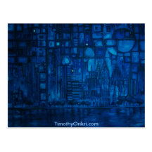 Detroit Blue I - Postcard