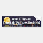 Detroit City Skyline Man Up Funny Bumper Sticker