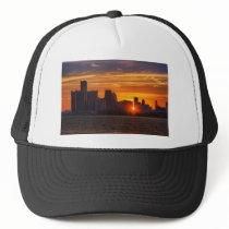 Detroit Cityscape 0527 Trucker Hats