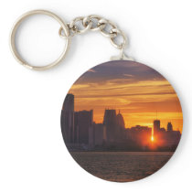 Detroit Cityscape 0527 Key Chain