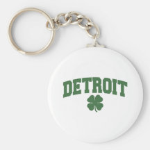 Detroit (Irish Shamrock) Keychain