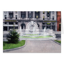 Detroit Michigan Palmer Fountain Greeting Card