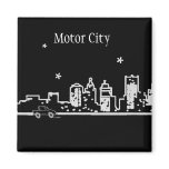 Detroit - Motor City - Michigan magnets