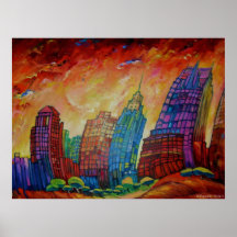 Detroit on the Rocks I - Canvas Print