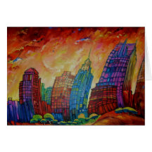 Detroit on the Rocks I - Greeting Card