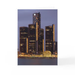 Detroit Renaissance Centre At Dusk Cards