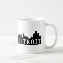 Detroit Skyline Coffee Mugs