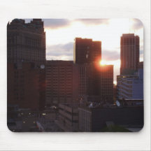 Detroit Skyline Early in the Morning Mouse Pad