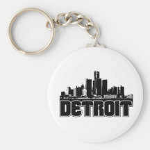 Detroit Skyline Keychain