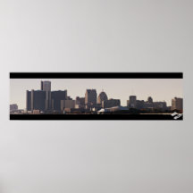 Detroit Skyline Poster By Nate Willis